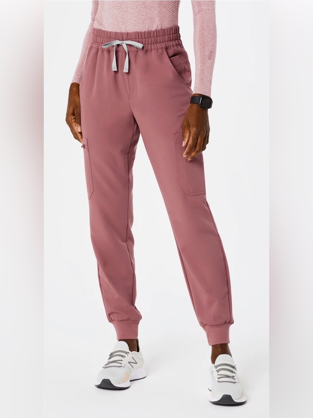 FIGS Uman High-Rise Jogger Scrub Pant Petite - Mauve